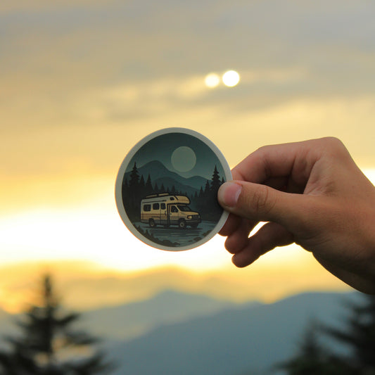 RV Night Scene Sticker