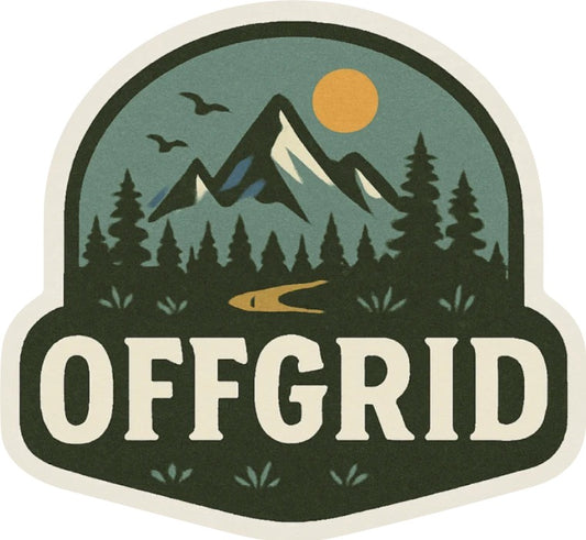 OFFGRID Night-time Mountain Scene Sticker