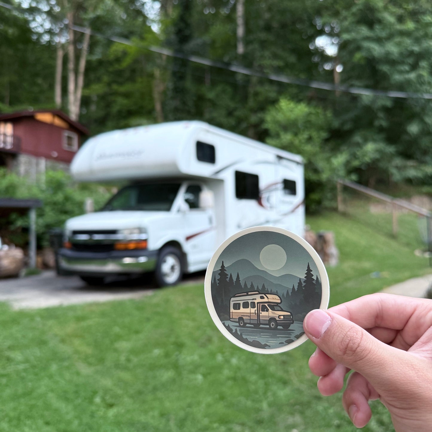 RV Night Scene Sticker